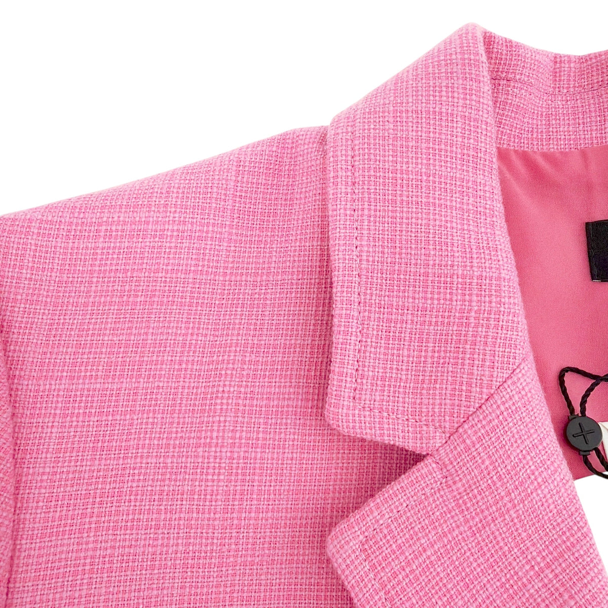 ME+EM Cotton Blend Spring Boyfriend Blazer in Perfect Pink UK12|US8