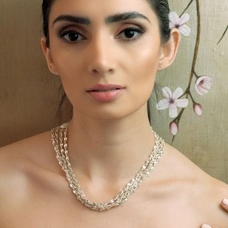 VSA Love Chain Necklace in Silver