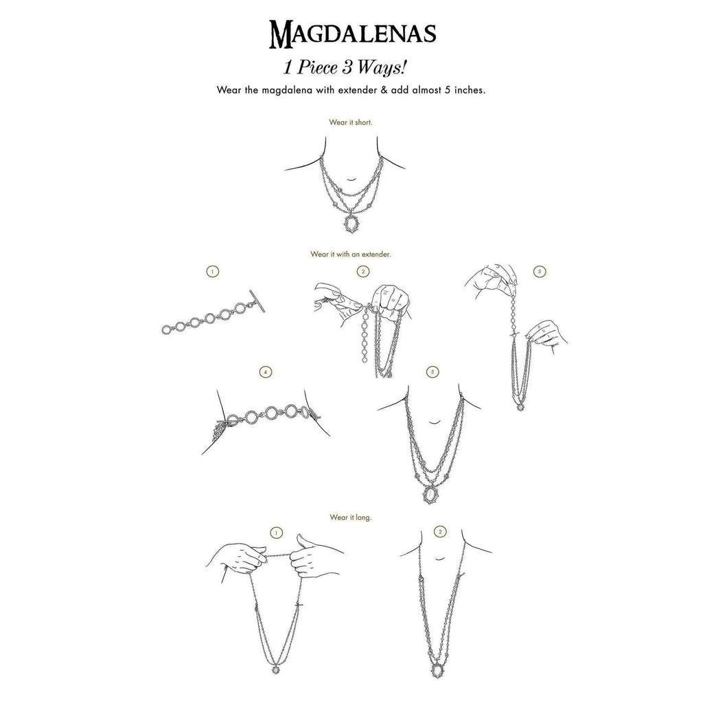 VSA Magdalena Necklace 6mm Cream Pearl in Silver