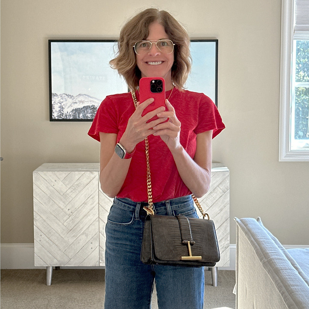 TOM FORD Tara Chain Tejus Lizard Shoulder Bag