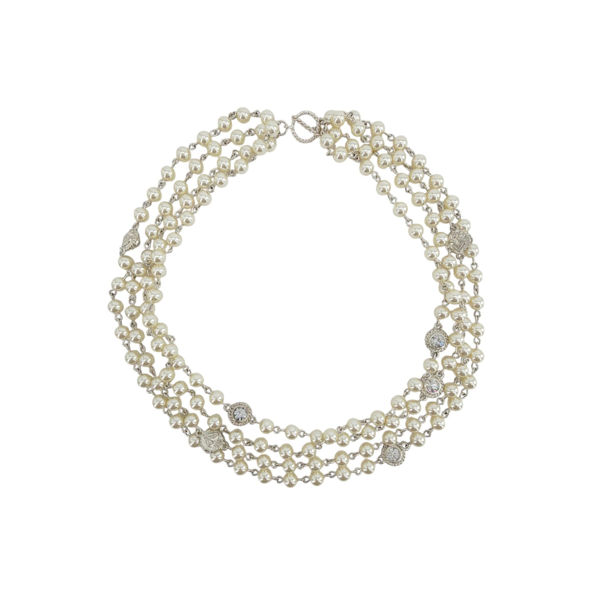 VSA Magdalena Necklace 6mm Cream Pearl in Silver