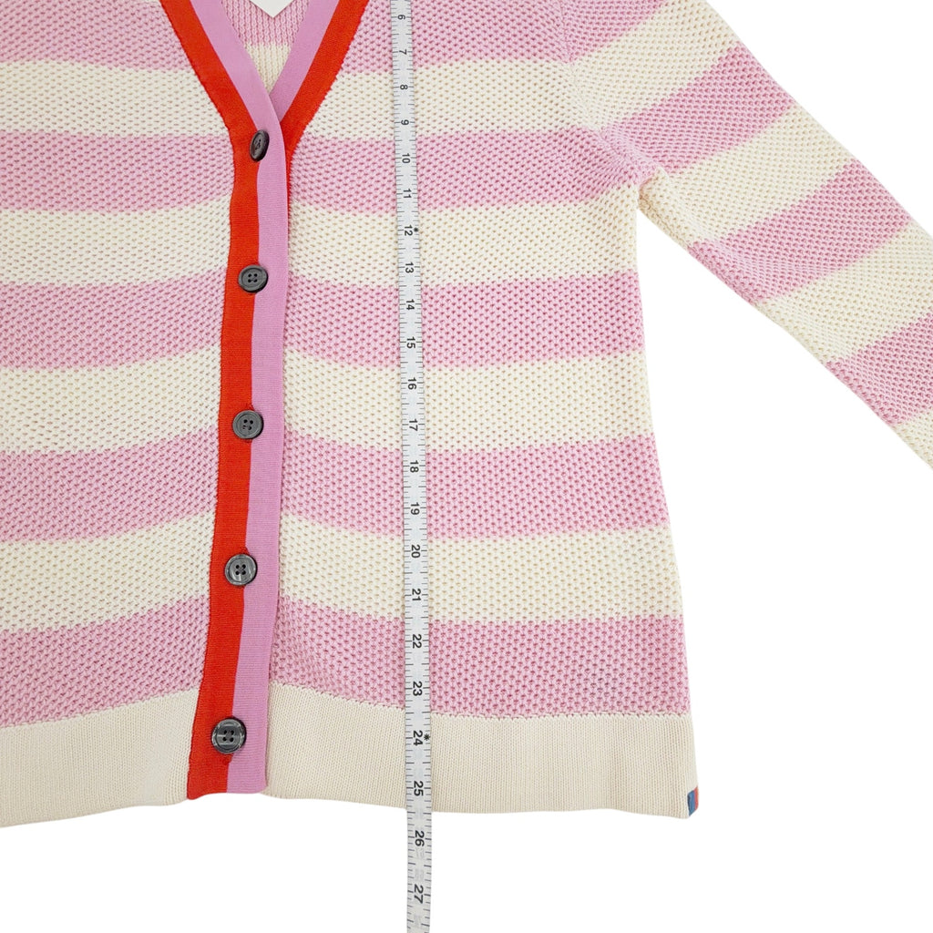 KULE The Raven Cardigan in Cream & Pink M