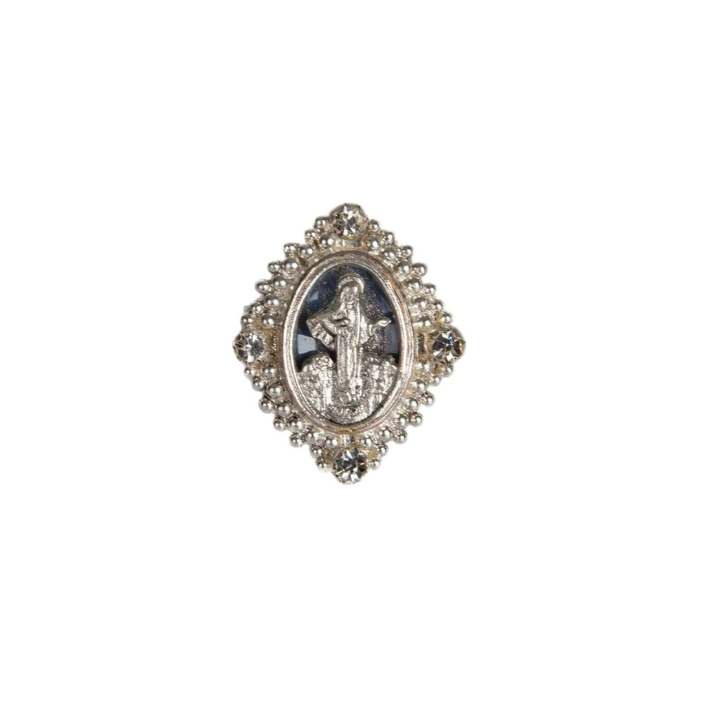 VSA Petite Oval Cloister Fatima Ring in Silver 7