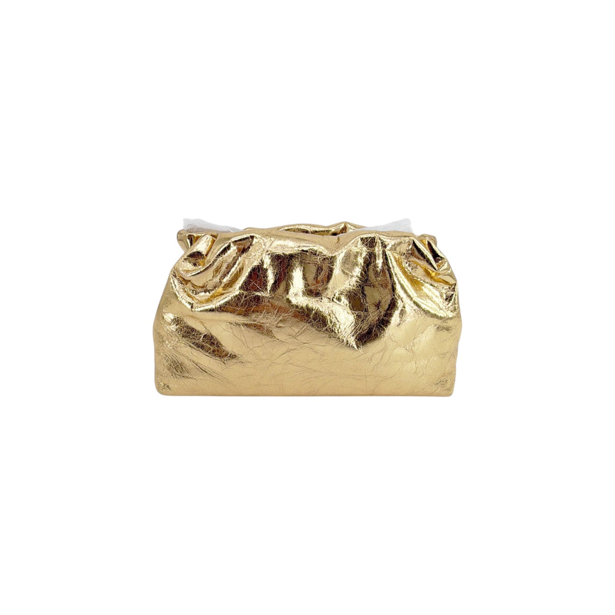 VERONICA BEARD Small Metallic Stash Bag in Gold