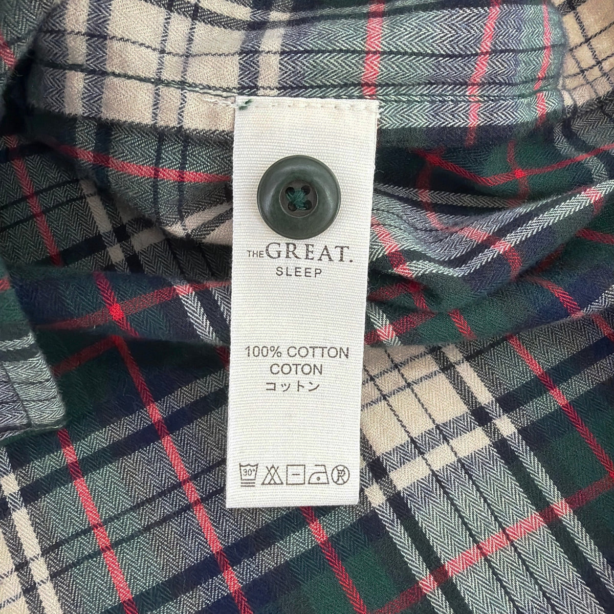 THE GREAT. The Flannel Pajama Top in Pine Lodge Plaid 0|XS
