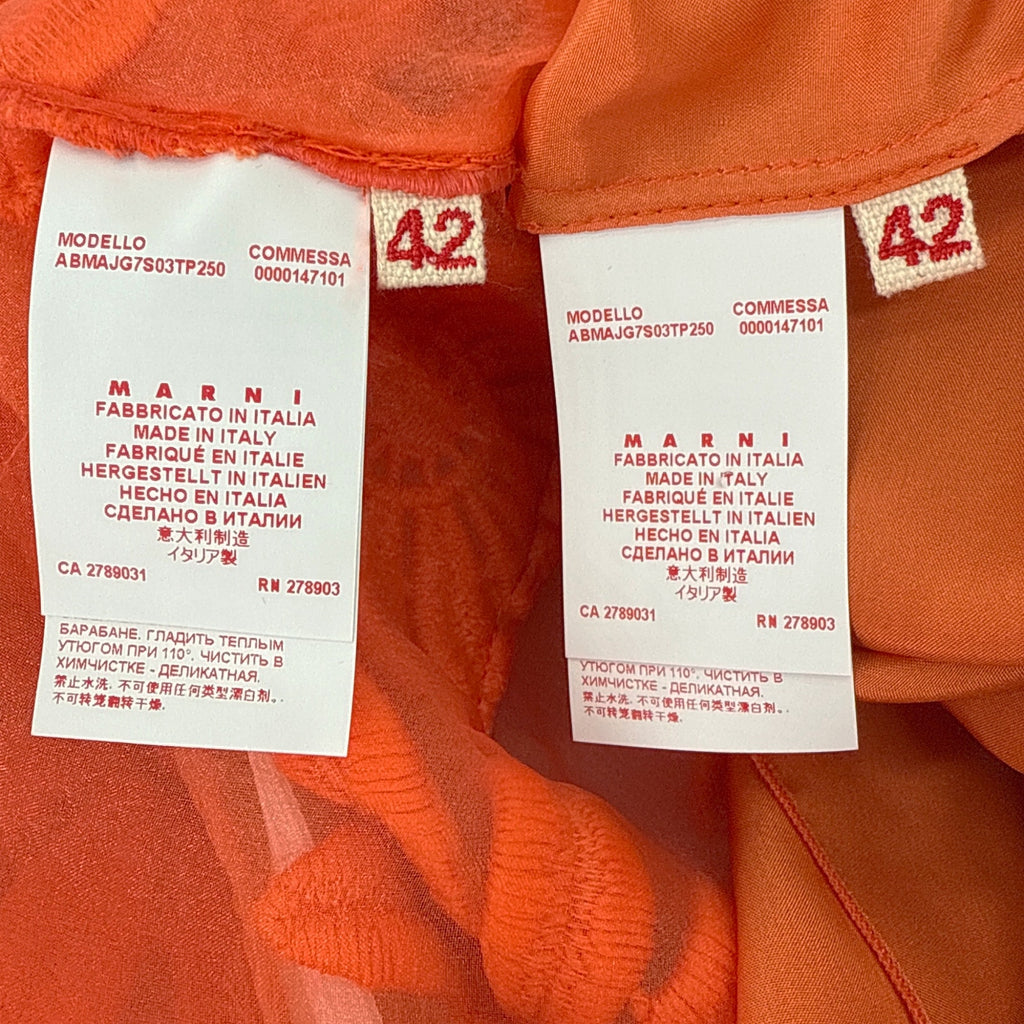 MARNI Floral Silk Dress IT42|US6|S