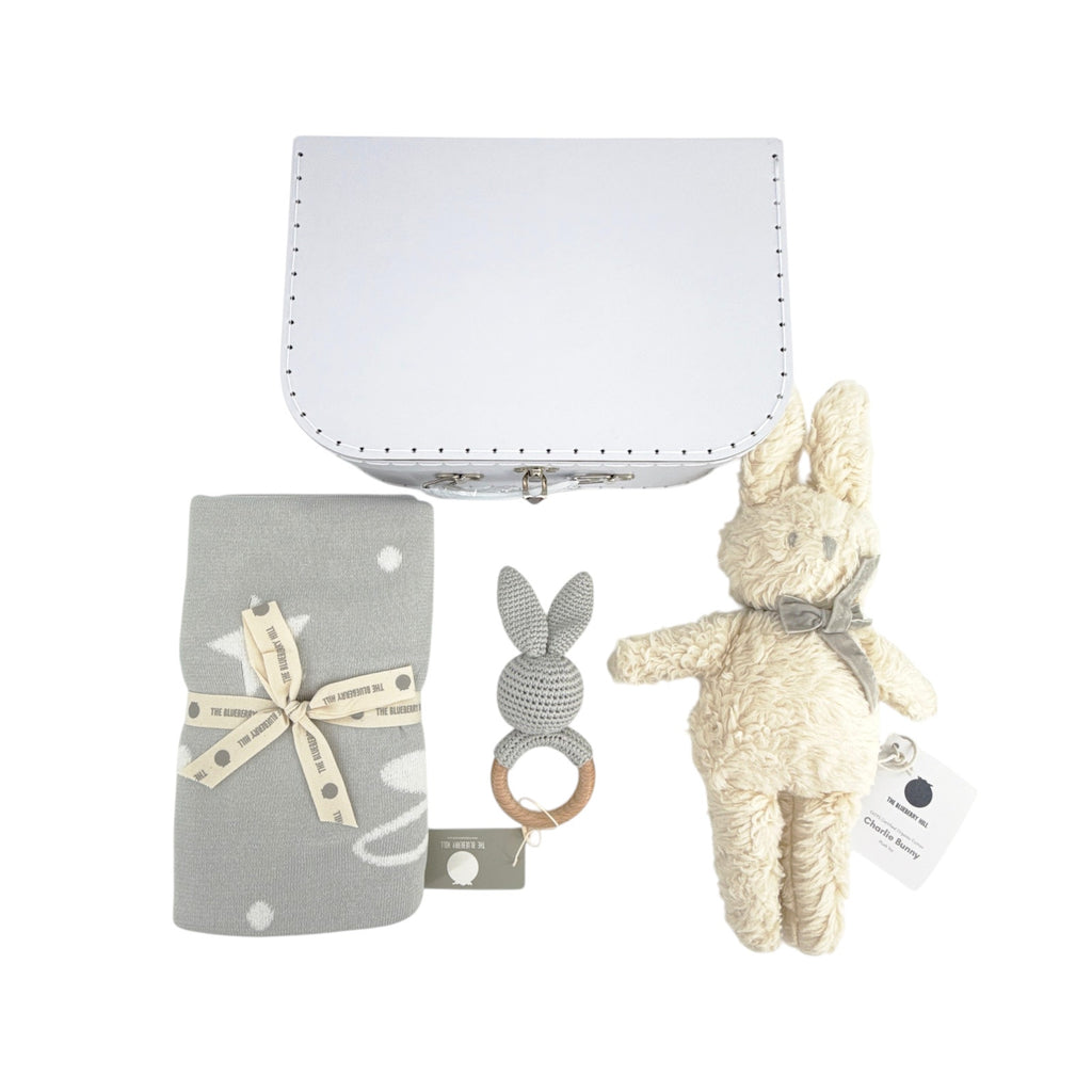 THE BLUEBERRY HILL Star Moon Bunny Gift Set Paperboard Suitcase Large