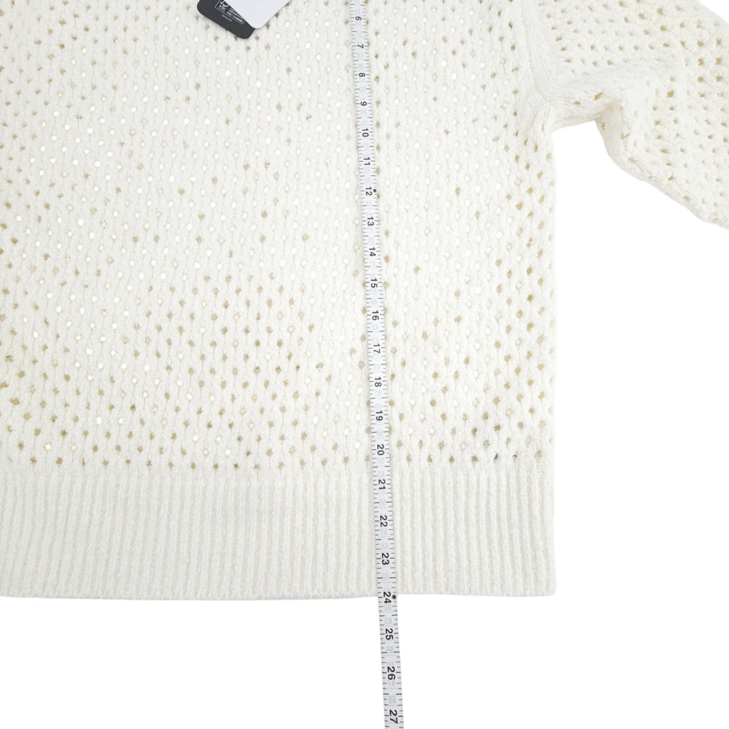 VARLEY Grady Bouclé Knit Sweater in Coconut Milk XS