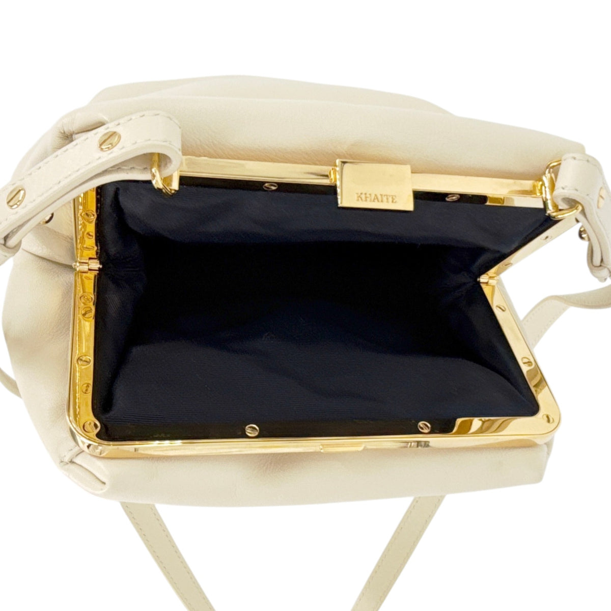 KHAITE The Puffy Agnes Crossbody Bag in Cream