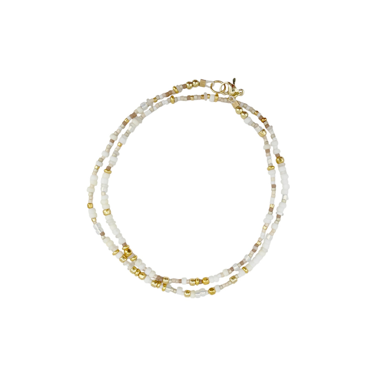THE SILVER WREN Unity Beaded Necklace in White