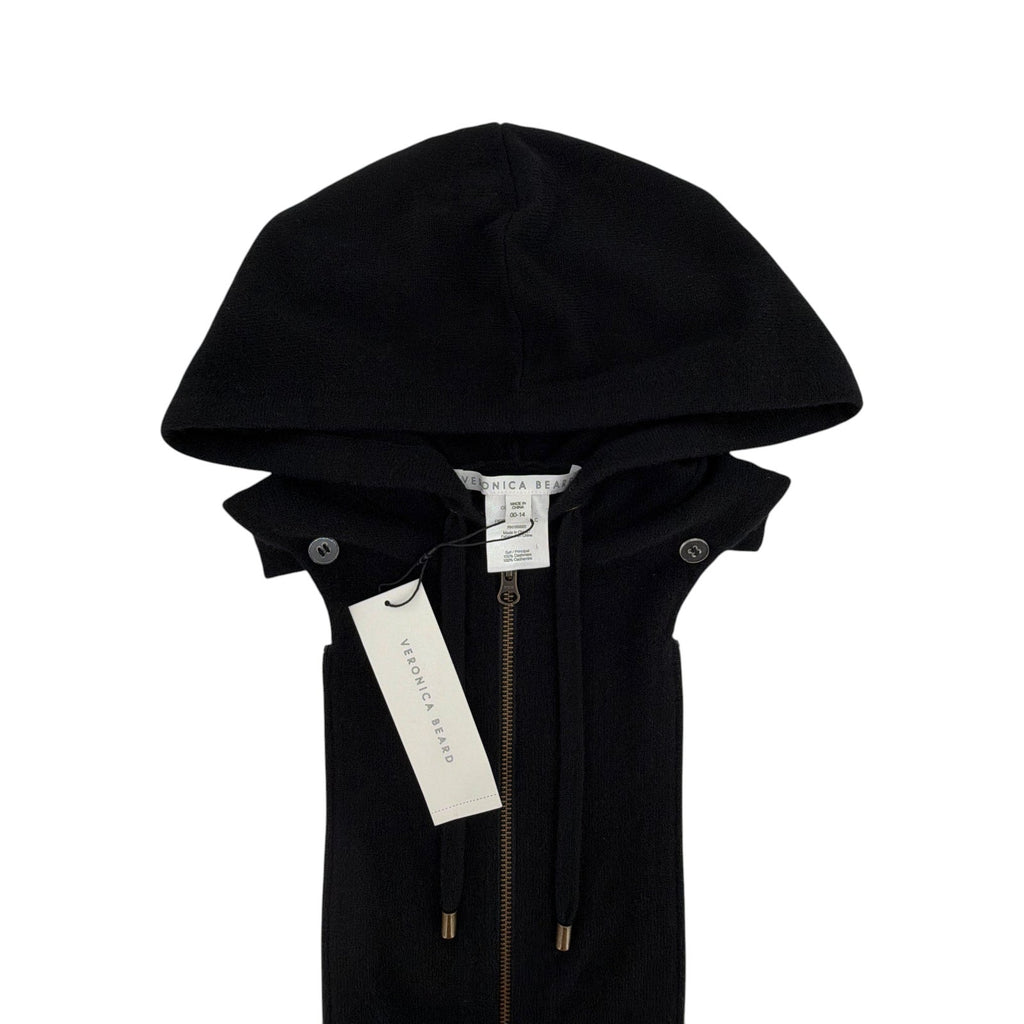 VERONICA BEARD Cashmere Hoodie Dickey in Black