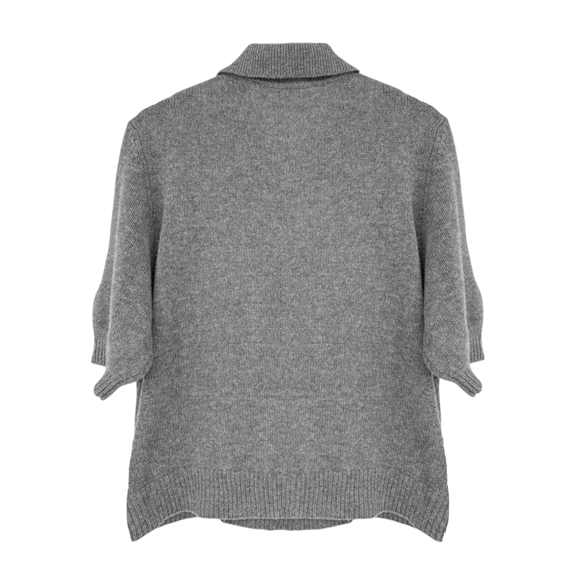 MARNI Cashmere Polo Jumper with Marni Patch in Graphite IT46|US10