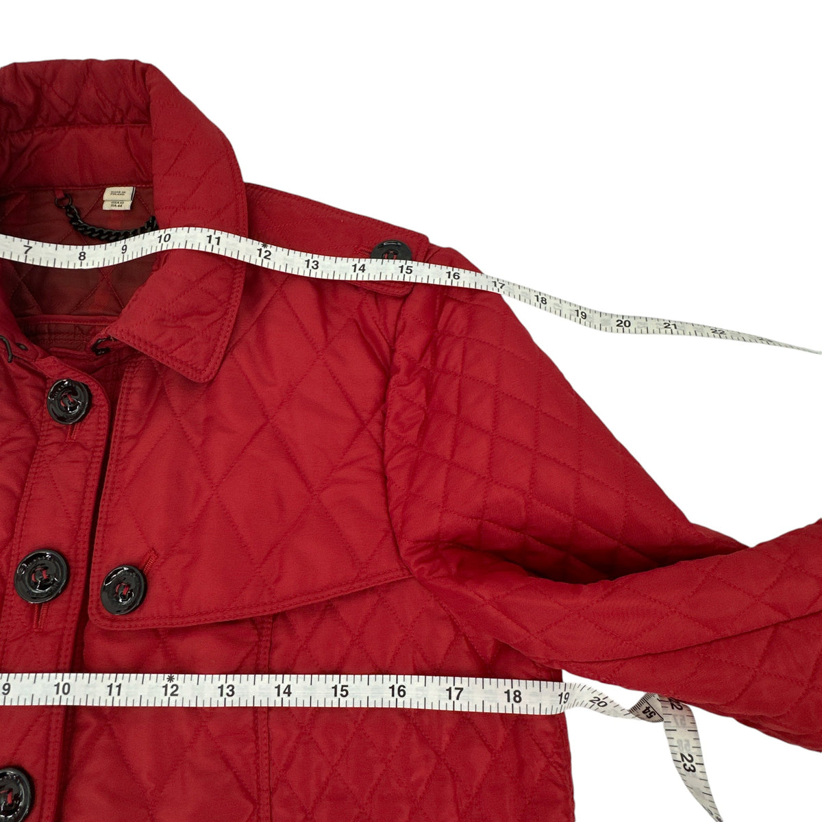 BURBERRY London Cropped Diamond Quilted Jacket in Red US10 | M