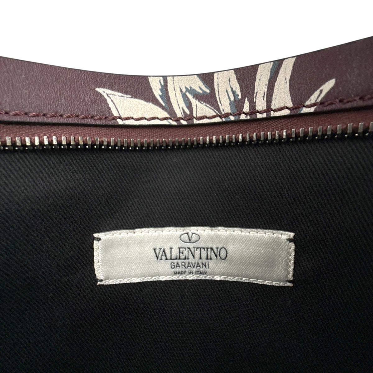 VALENTINO GARAVANI Leather Pineapple Clutch in Ruby/Ivory