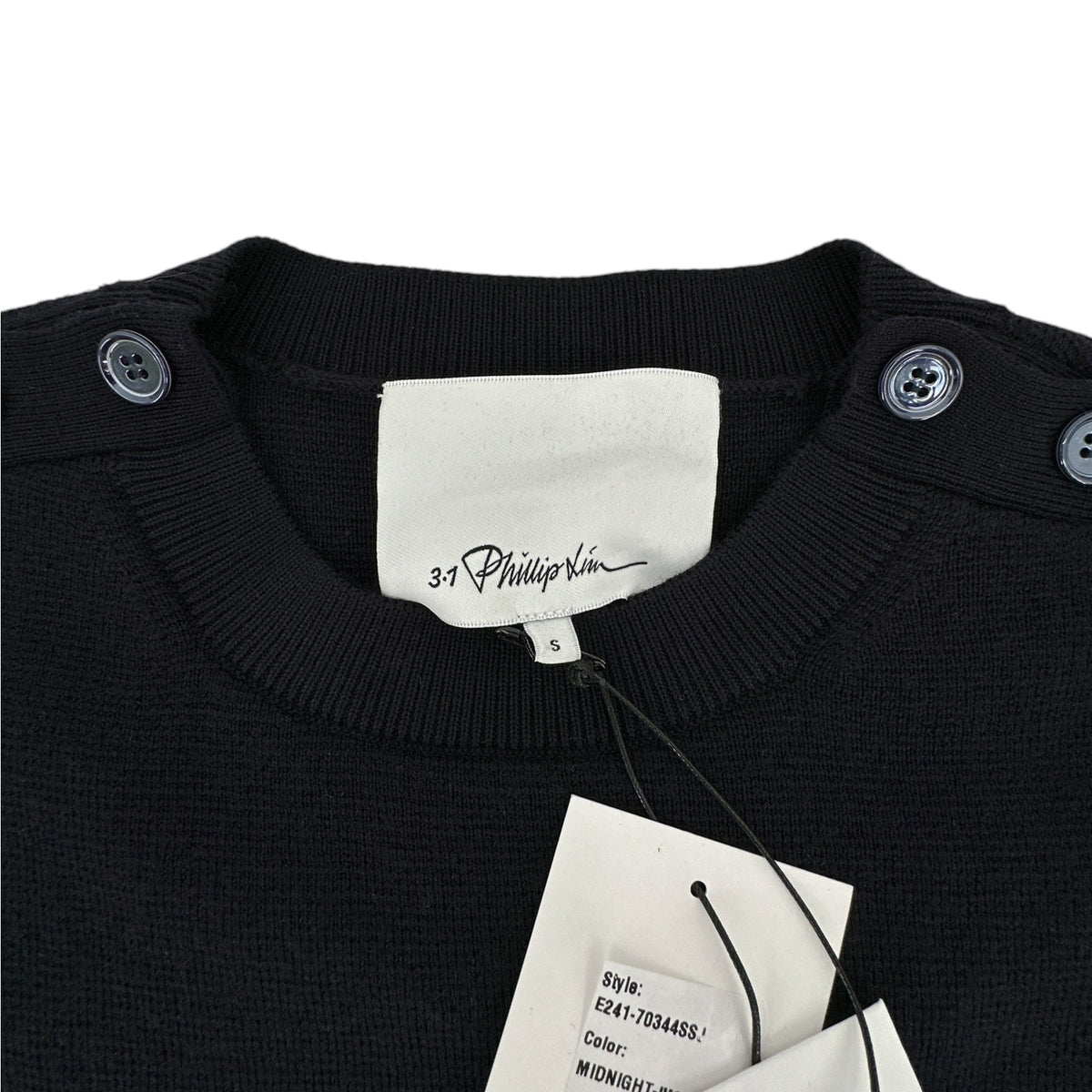3.1 PHILLIP LIM Sailor Stripe Lace Cuff Sweater S