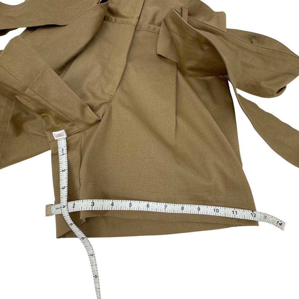 SILVIA TCHERASSI Velano Bow Shorts in Khaki XS