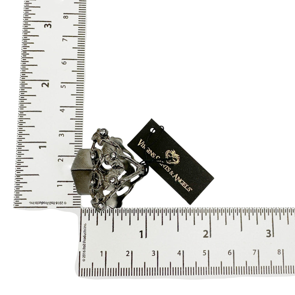 VSA Vine Ring Gunmetal Size 7