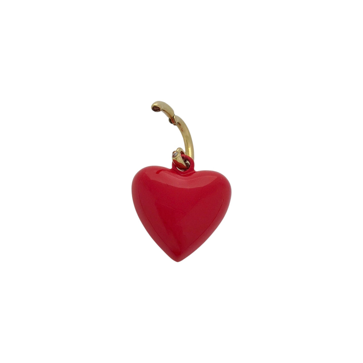 ROXANNE ASSOULIN The Mini Puffy Heart Charm in Red