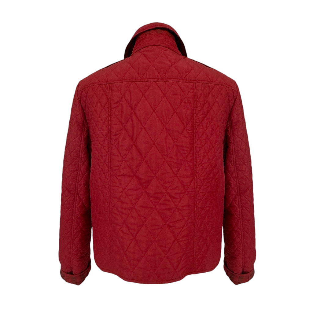 BURBERRY London Cropped Diamond Quilted Jacket in Red US10 | M