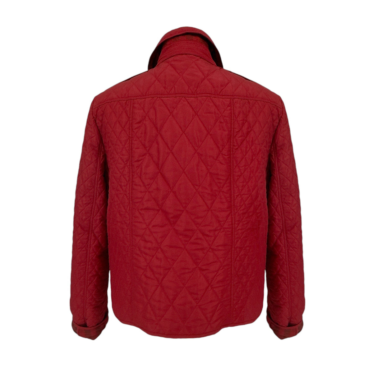 BURBERRY London Cropped Diamond Quilted Jacket in Red US10 | M