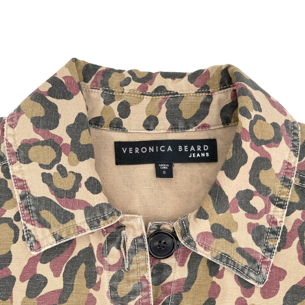 VERONICA BEARD Mercer Leopard Print Jacket S