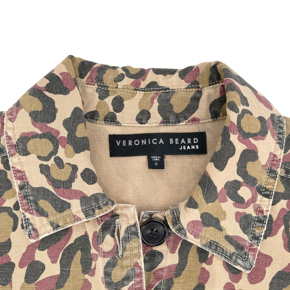 VERONICA BEARD Mercer Leopard Print Jacket S