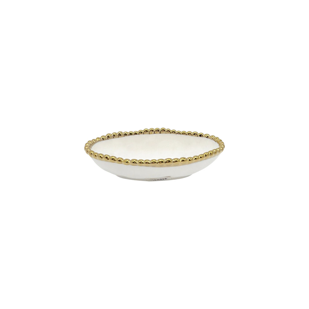 PAMPA BAY Golden Salerno Long Condiment Bowl Set of 2