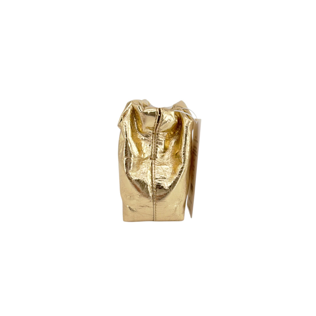 VERONICA BEARD Small Metallic Stash Bag in Gold