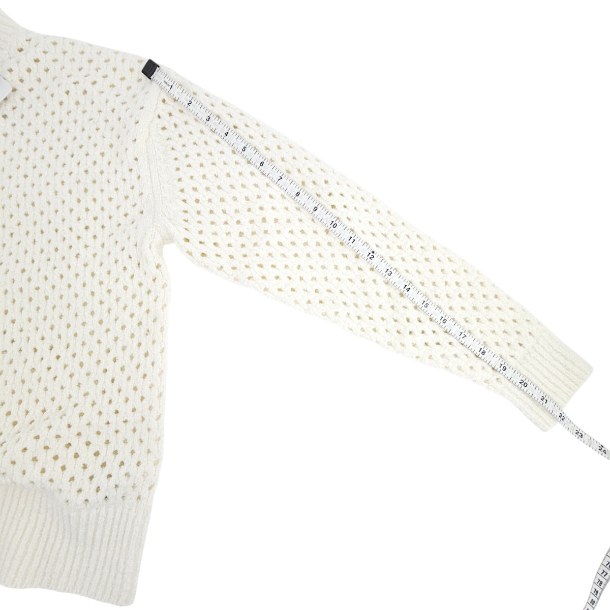 VARLEY Grady Bouclé Knit Sweater in Coconut Milk XS