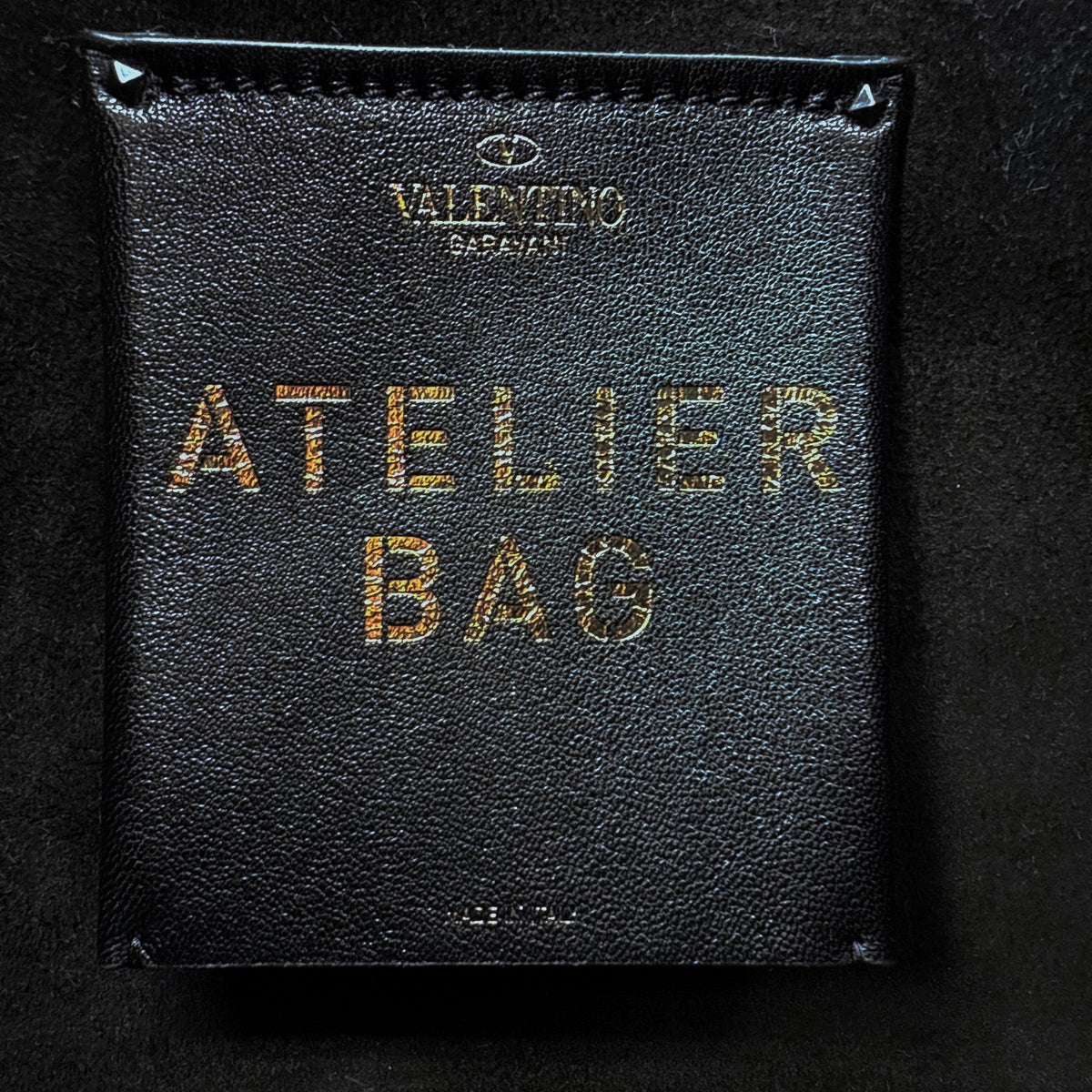 VALENTINO GARAVANI Small Atelier Bag 01 Metal Stitch Edition Tote Bag In Black