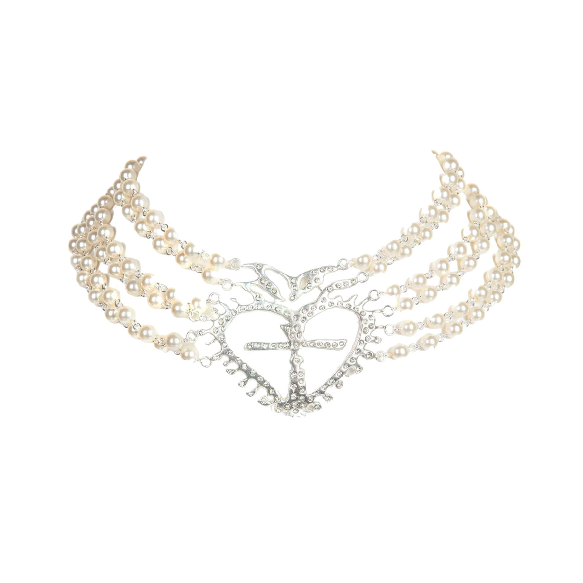 VSA La Queen Collar Pearl & Silver