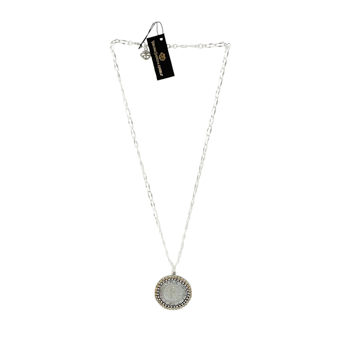VSA Disco Virgin Charm Necklace Silver & Topaz