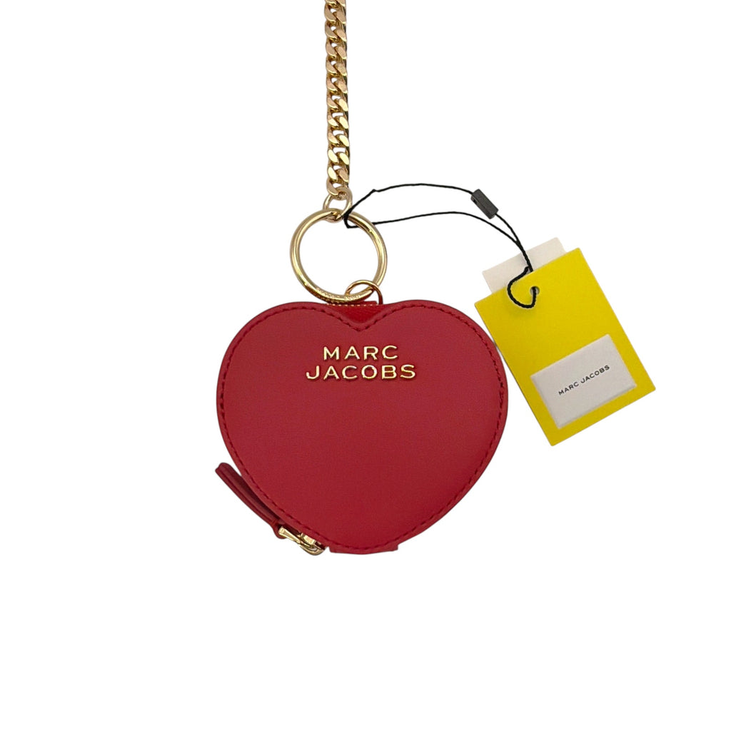 MARC JACOBS The Heart Pouch Bag Charm in True Red
