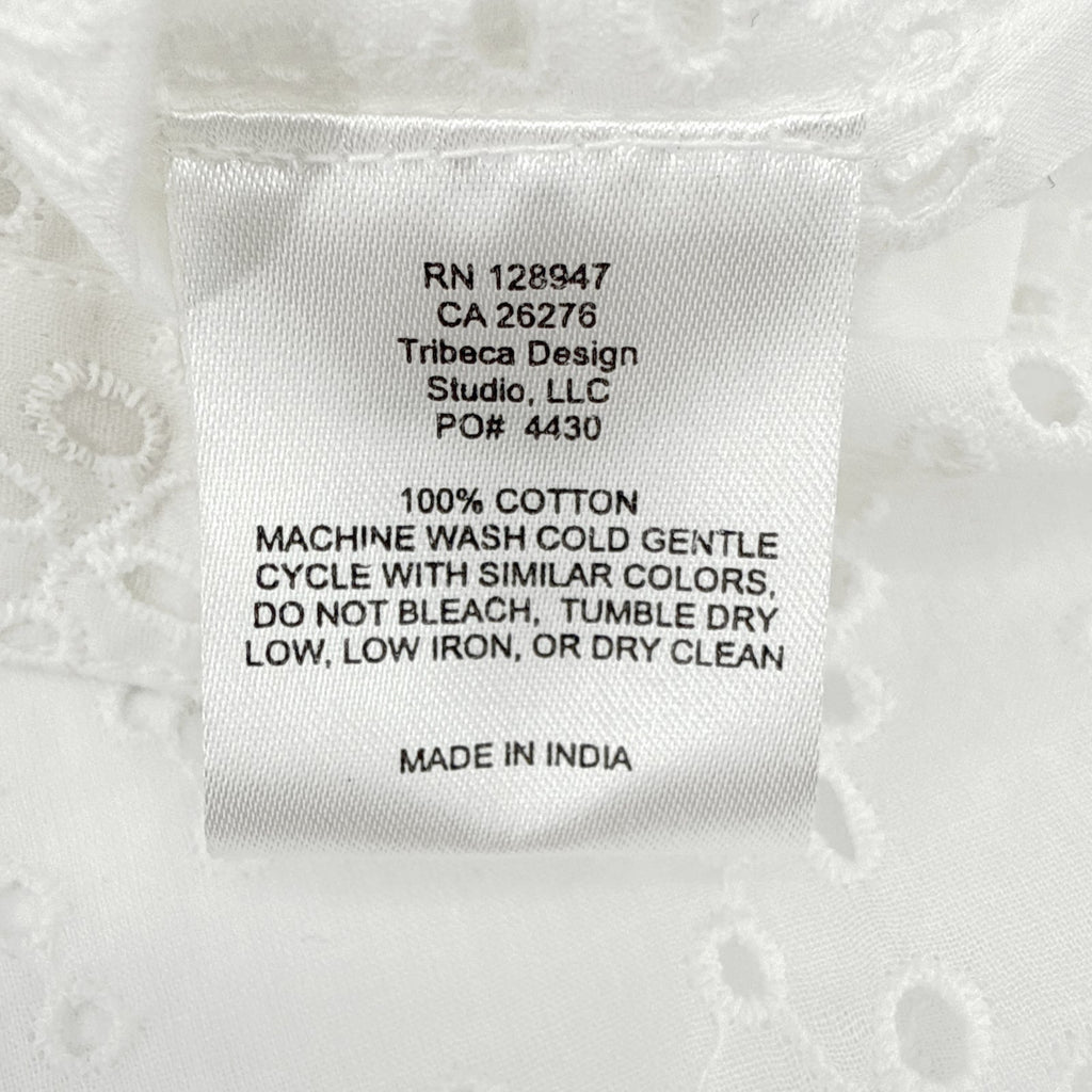 NILI LOTAN Andree Eyelet Shirt in Ivory XS