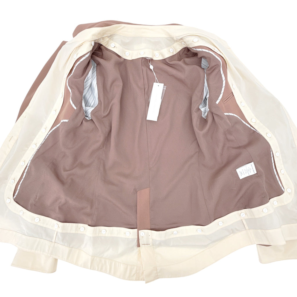 JONATHAN SIMKHAI Jubilee Transitional Blazer in Teak & Parchment 6|M