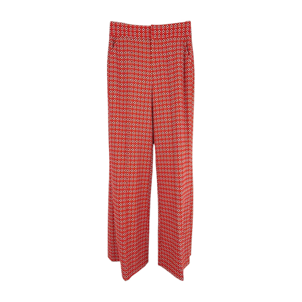 ALICE+OLIVIA Dylan High Waist Wide Leg Pants in Heart Flower Cherry 2
