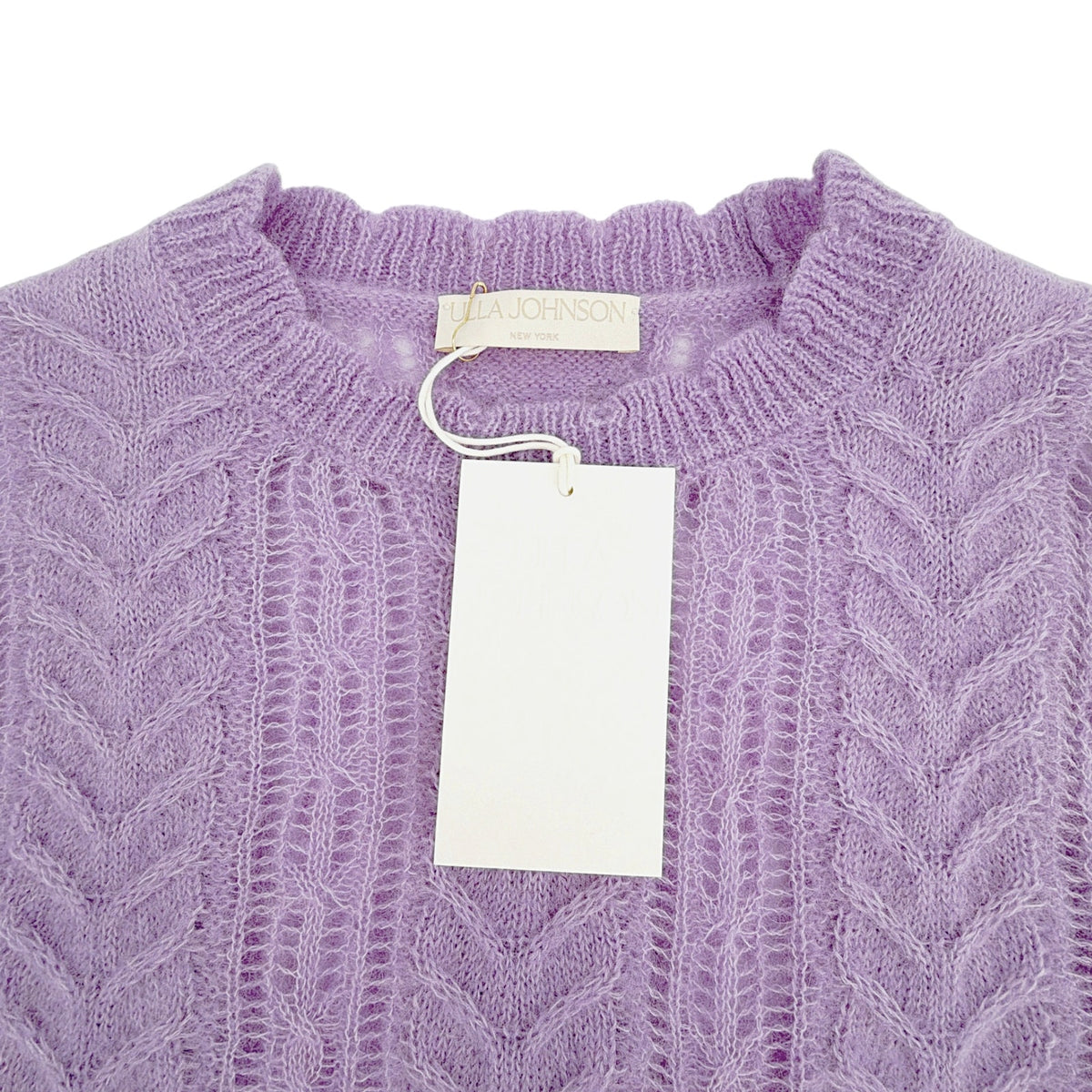 ULLA JOHNSON Mavis Alpaca Top in Lavender S