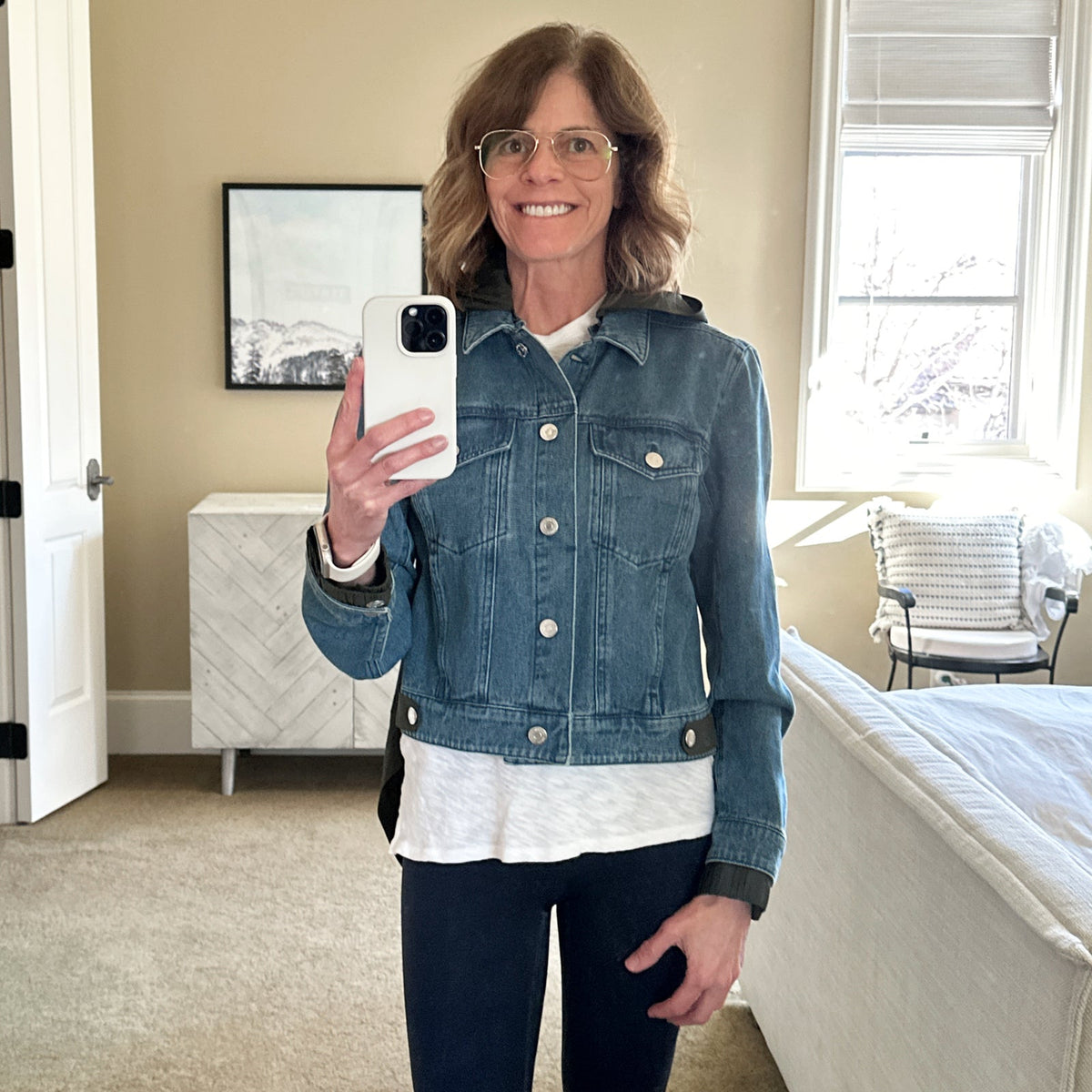 VERONICA BEARD Shani Waterfall Denim Twill Combo Jacket M