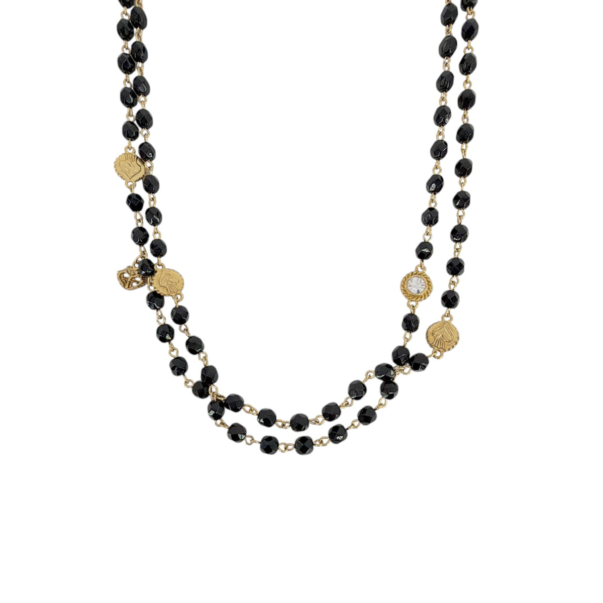 VIRGINS SAINTS & ANGELS VSA Wrap Crystal Jet Black & Gold