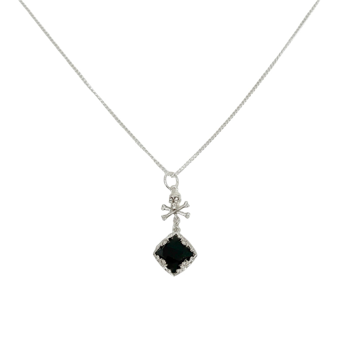 VIRGINS SAINTS & ANGELS VSA Skull Treasure Charm Necklace Chain in Silver