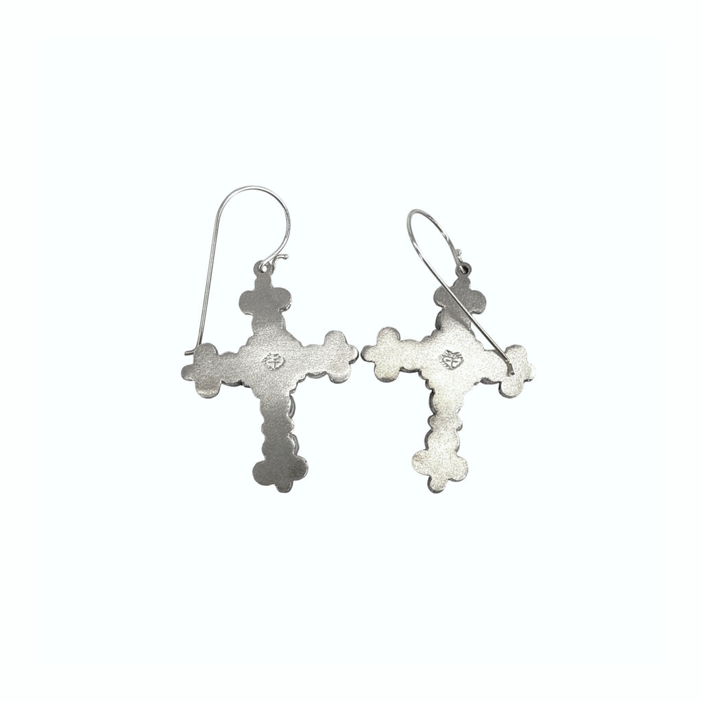 VIRGINS SAINTS & ANGELS VSA Addie Earrings Silver & Fuchsia Pink