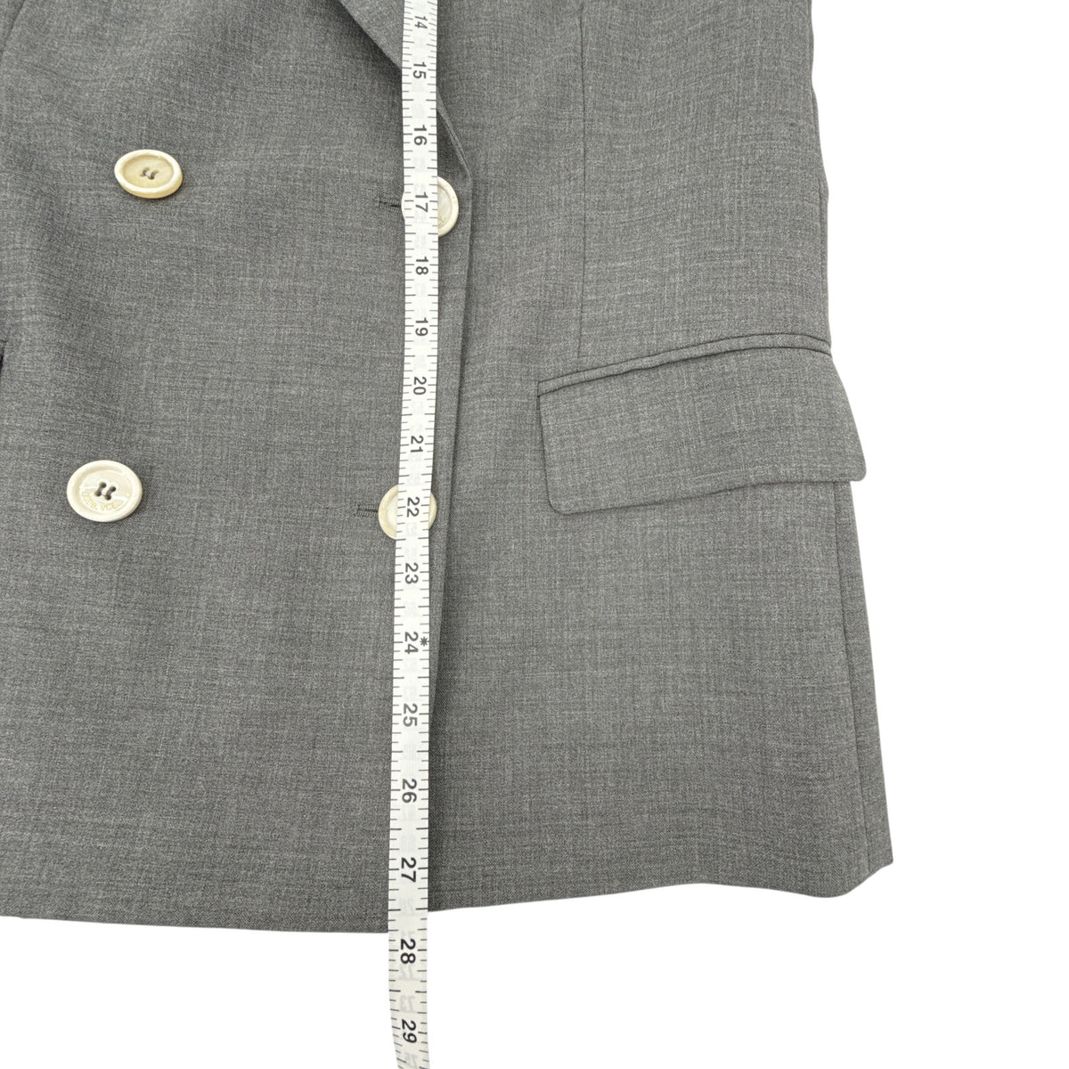 GOLDEN GOOSE Misam Double Breasted Blazer Jacket in Grey XS