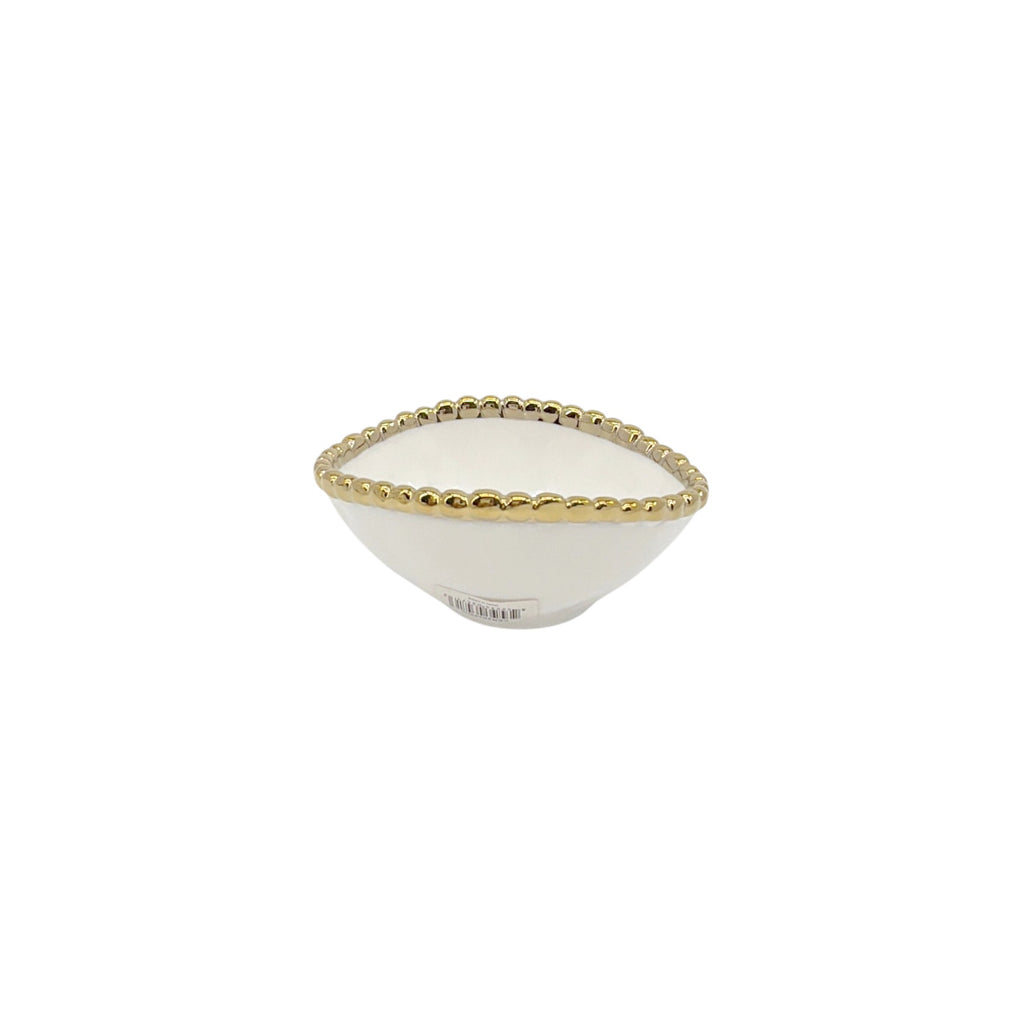 PAMPA BAY Golden Salerno Oval Condiment Bowl Set of 2