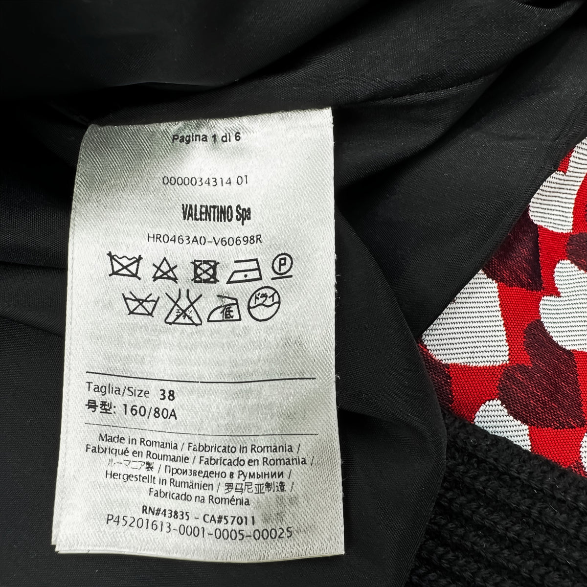 REDVALENTINO Jacquard Heart Bomber Jacket XS