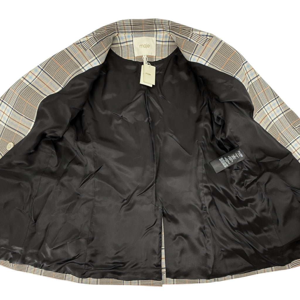 MAJE Vika Plaid Button Blazer FR|EU42 | XL