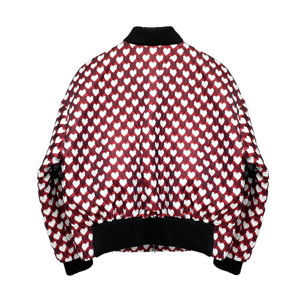 REDVALENTINO Jacquard Heart Bomber Jacket XS