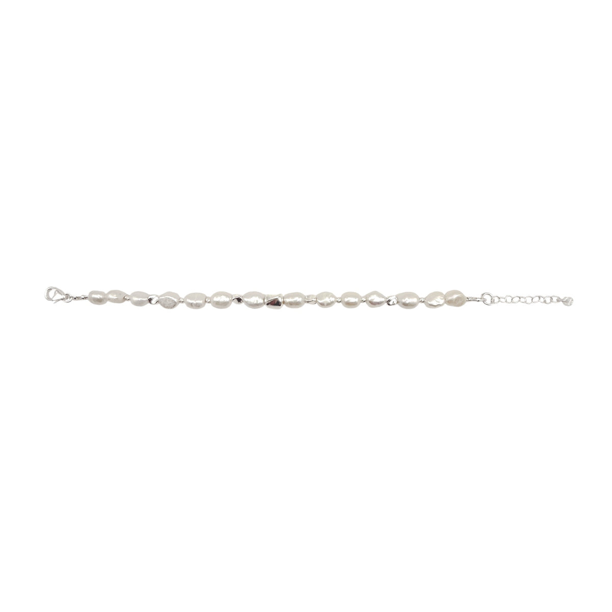 SILPADA Power Player Silver Freshwater Pearl Bracelet