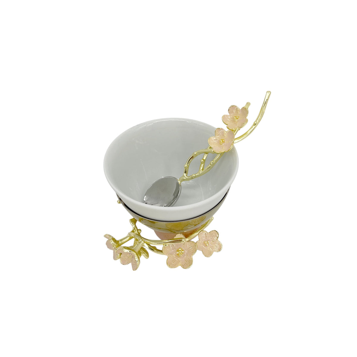 MICHAEL ARAM Cherry Blossom Porcelain Small Bowl with Spoon