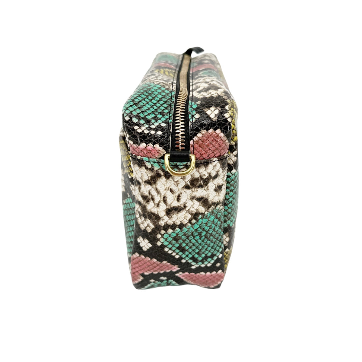 CLARE V. Marisol Bag Pastel Painted Snake with Chain Crossbody Strap