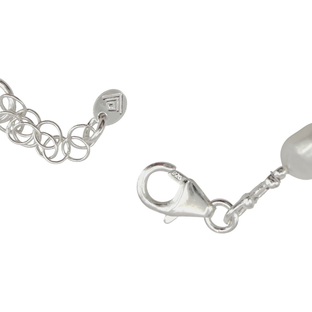 SILPADA Power Player Silver Freshwater Pearl Bracelet